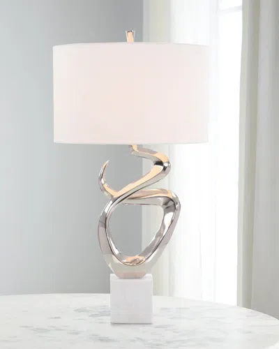 John-richard Collection Sculpted Table Lamp In Metallic