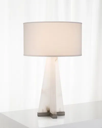 John-richard Collection Sculptural Alabaster Table Lamp In White