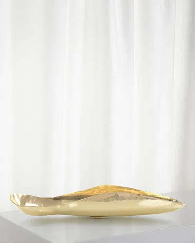 John-richard Collection Sculptural Brass Bowl In Gold
