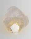 John-richard Collection Selenite 1-light Wall Sconce In Silver