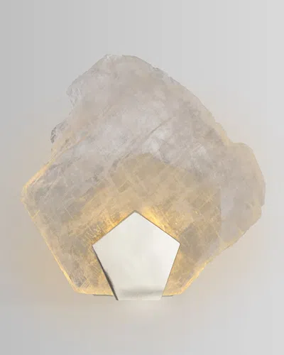 John-richard Collection Selenite 1-light Wall Sconce In Gold