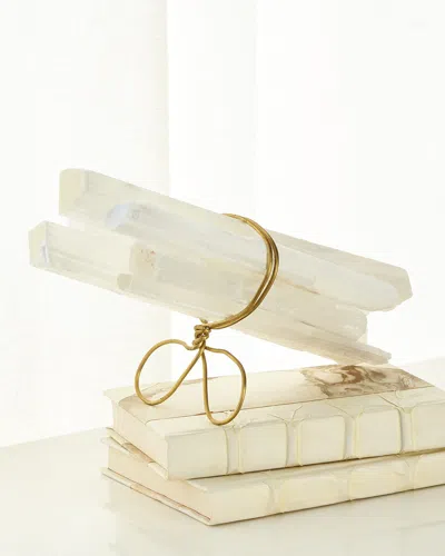 John-richard Collection Selenite Bundled Decor In Cream