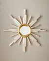 John-richard Collection Selenite Star Mirror In Gold