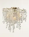 John-richard Collection Shiro Noda Five-light Flush Chandelier, 10.5"t X 25"d In Clear