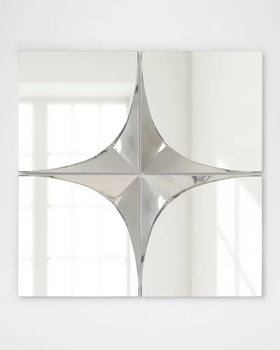 John-richard Collection Silver Contour Wall Mirrors, Set Of 4