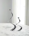 John-richard Collection Silver Spiral Candleholders, Set Of 2 In Silver