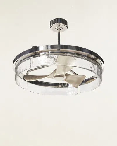John-richard Collection Sinclair 34" Chandelier With Fan In Silver