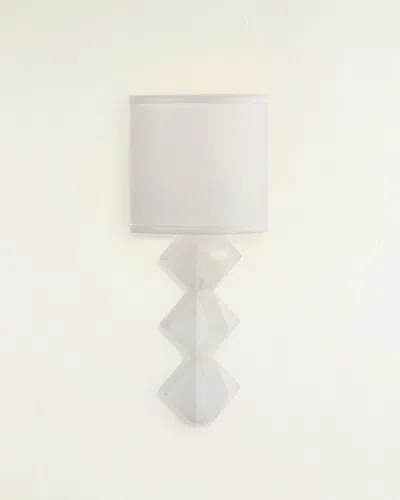 John-richard Collection Single Light Alabaster Wall Sconce In White