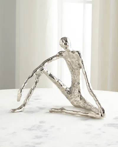 John-richard Collection Sitting Sculpture In Silver