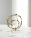 John-richard Collection Small Brass Roost Sculpture In Gold