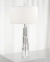 John-richard Collection Solid Crystal Table Lamp In Silver