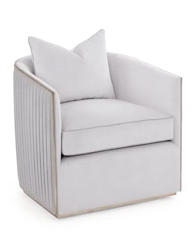 John-richard Collection Sonoma Swivel Chair In White