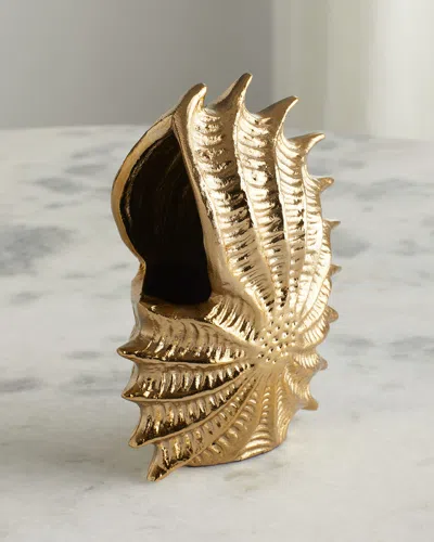 John-richard Collection Spiny Seashell Sculpture In Gold