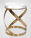 John-richard Collection Spiral Accent Table In Champagne Gold