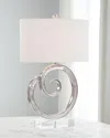 John-richard Collection Spiral Nickel Table Lamp In Silver