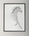John-richard Collection Sprinting Stallion Canvas Art By Tony Fey In Black/white
