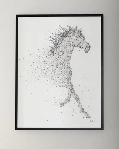John-richard Collection Sprinting Stallion Canvas Art By Tony Fey In Black