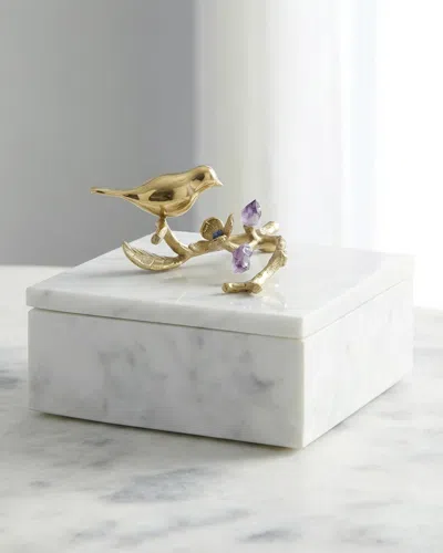 John-richard Collection Stone Meadow Box, Small In Gold