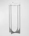 John-richard Collection Svelte Tall Martini Table In Brushed Silver