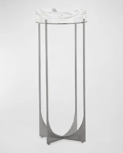 John-richard Collection Svelte Tall Martini Table In Brushed Silver