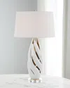John-richard Collection Swirl Table Lamp In White