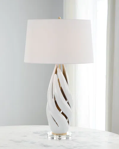John-richard Collection Swirl Table Lamp In White