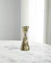 John-richard Collection Taut Metal Candleholder, Medium In Champagne