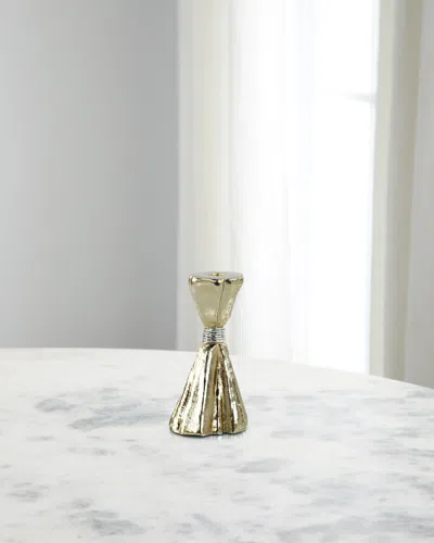 John-richard Collection Taut Metal Candleholder, Small In Gold