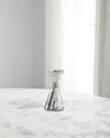 John-richard Collection Taut Metal Candleholder, Small In Silver