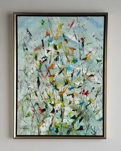 John-richard Collection The Confetti Garden Original Oil Painting By Jinlu In Multi