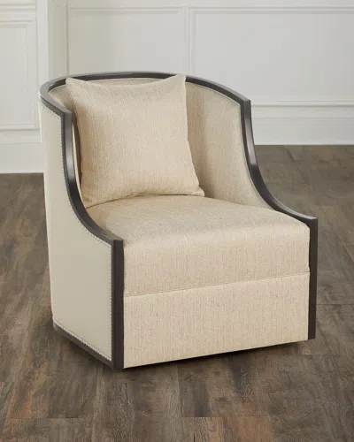 John-richard Collection Ticines Swivel Chair In Beige