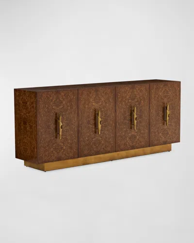 John-richard Collection Torino 4-door Credenza In Brown, Gold
