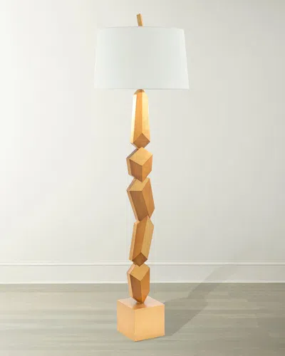 John-richard Collection Trompe L'oeil Floor Lamp In Gold