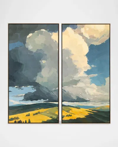 John-richard Collection Tuscany In Gold No. 1-2 Framed Giclee Diptych By Sarah Thomas In Multi