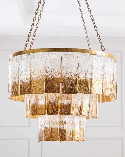 John-richard Collection Twilight 16-light Glass Chandelier In Gold