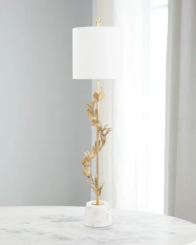 John-richard Collection Twining Flora 43" Table Lamp In Gold