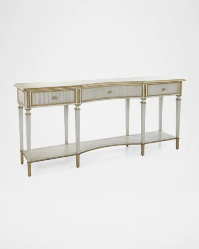 John-richard Collection Vallejo Console Table In Antique White, Gold