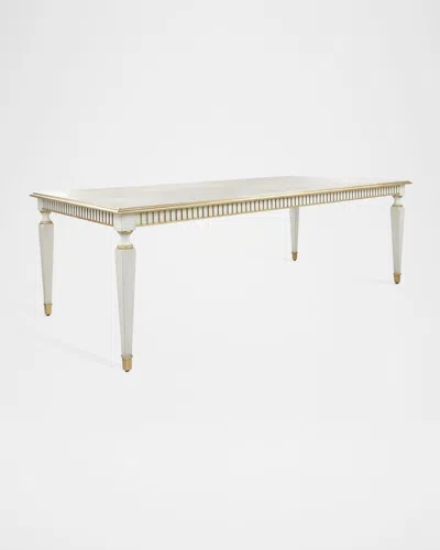 John-richard Collection Vallejo Dining Table, 95" In White Wash, Gold