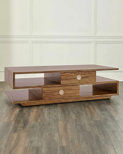 John-richard Collection Vantage 2-drawer Cocktail Table In Brown