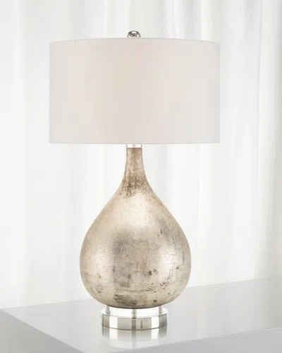 John-richard Collection Weathered Silvertone Table Lamp