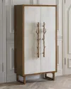 John-richard Collection Wes Hallwood Tall Cabinet In Brown/gray
