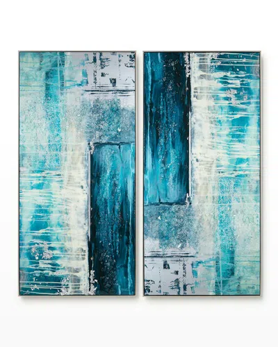 John-richard Collection Which Way Diptych By Mary Hong In Blue
