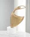 John-richard Collection Windswept Waltz Sculpture On Marble, Gold In Gold