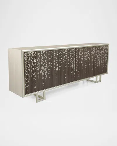 John-richard Collection Wisteria Credenza In Champagne Silver, Brown