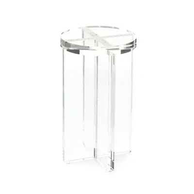 John-richard Crystal Martini End Table In Clear