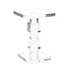 John-richard Crystal Pedestal End Table In Clear