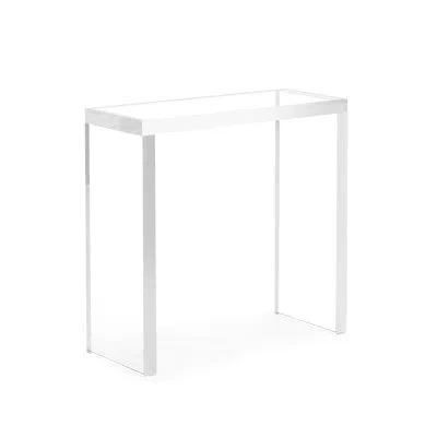 John-richard Crystal Top Sled End Table In Clear