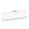 John-richard Decorative Box In White;brass