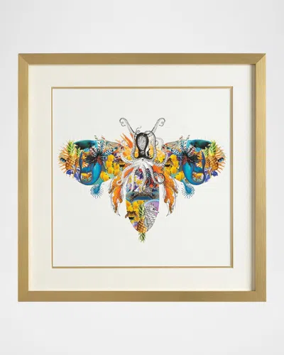 John-richard Fantasy World Collection: Bee Framed Giclee By Amy Shaw In White