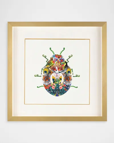 John-richard Fantasy World Collection: Beetle Framed Giclee By Amy Shaw In White
